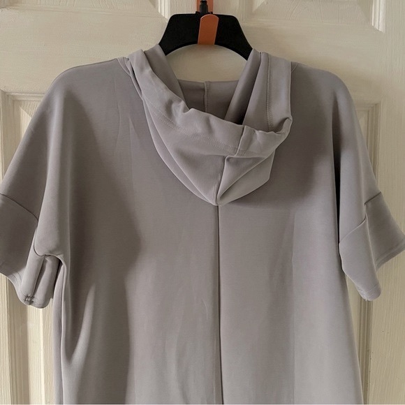 Cable & Gauge Gray YUM•MY Sand Washed Super Soft Modal Sport Hoodie Dress Size L - Picture 5 of 15